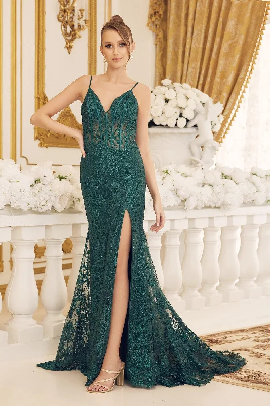 Nox Anabel C1100 Long Spaghetti Strap Sexy Prom Gown