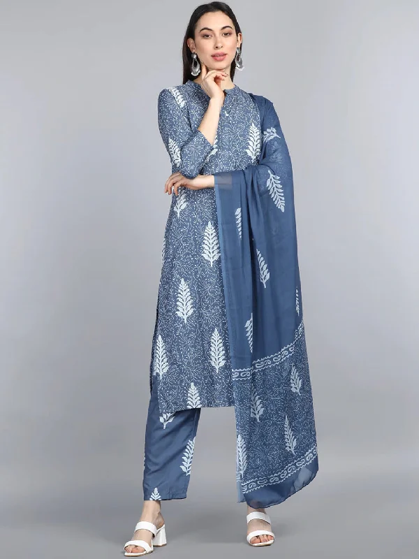 Ahika Polyester Printed Kurta Pant Dupatta Set-PKSKD1006E_S