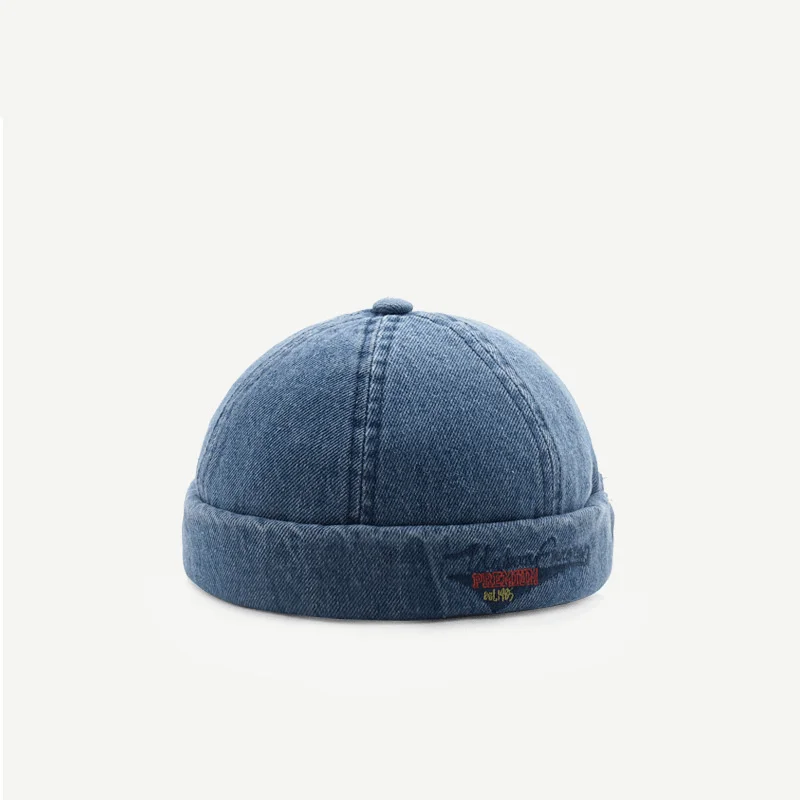 Hat Men'S Four Seasons Wash Denim Melon Skin Hat Street Hip Hop Landlord Hat Personality Fashion Retro Beauty