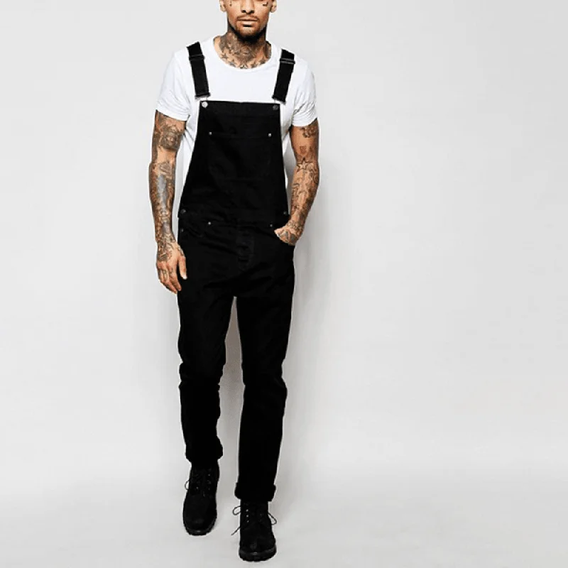 Fashionable Men'S Suspender Denim Rompers