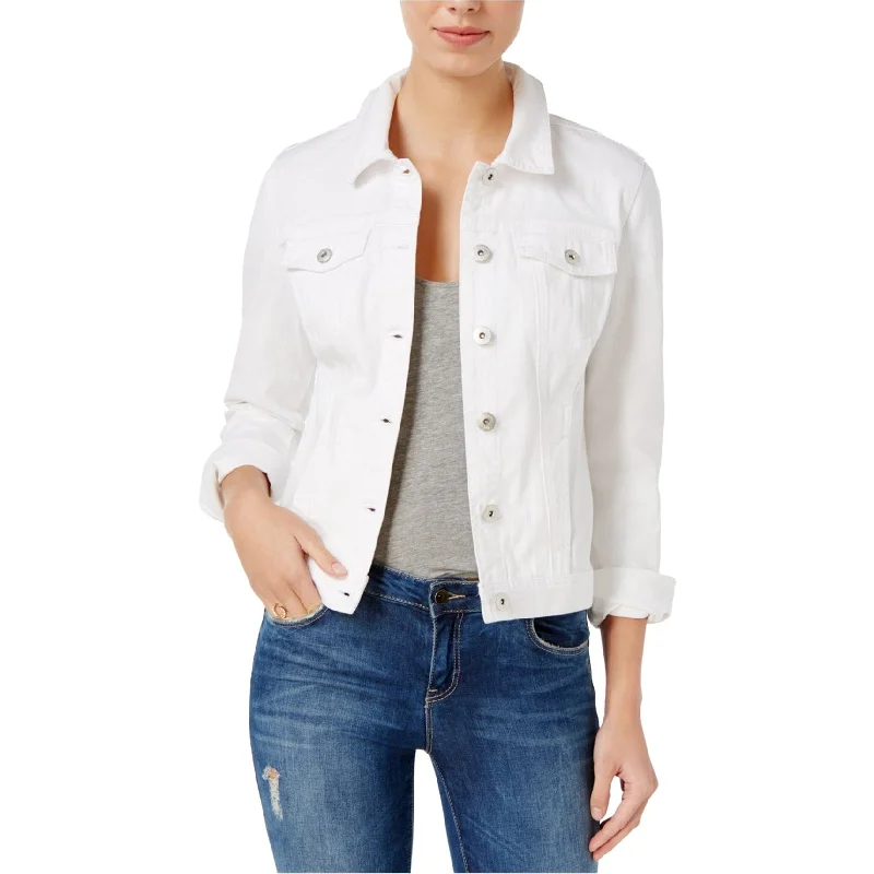 maison Jules Womens Denim Jacket, White, XX-Small