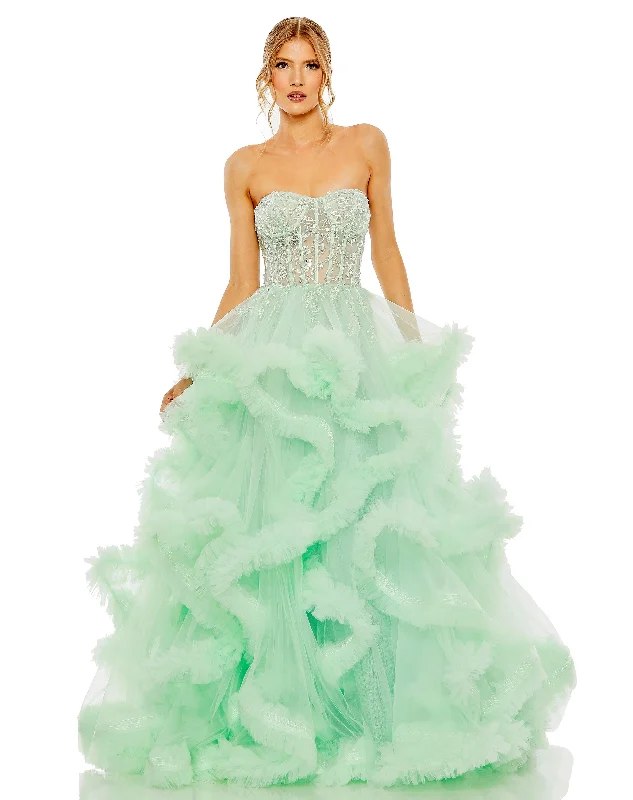 Mac Duggal 20542 Prom Long Strapless Ball Gown