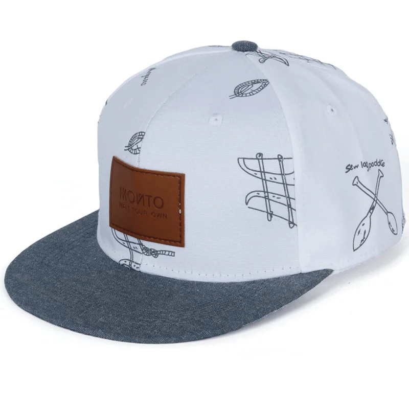 Letter Patch Graffiti Casual Denim Baseball Cap