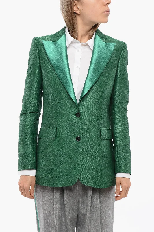 John Richmond Embroidered Ranbu Blazer With Peak Lapel