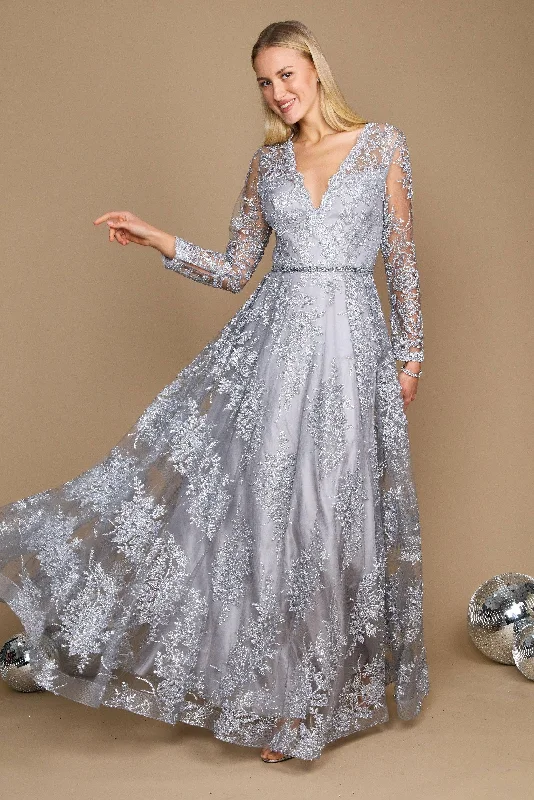 Long Sleeve Formal Dress Evening Gown