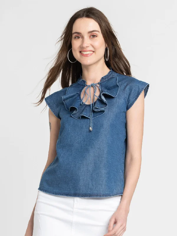 Aurora Denim Top