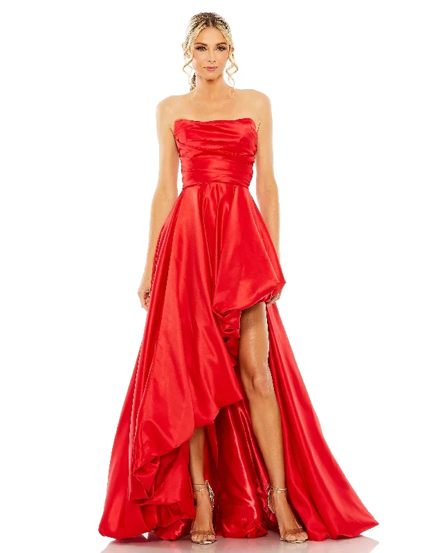 Mac Duggal 11685 High Low Strapless Prom Dress