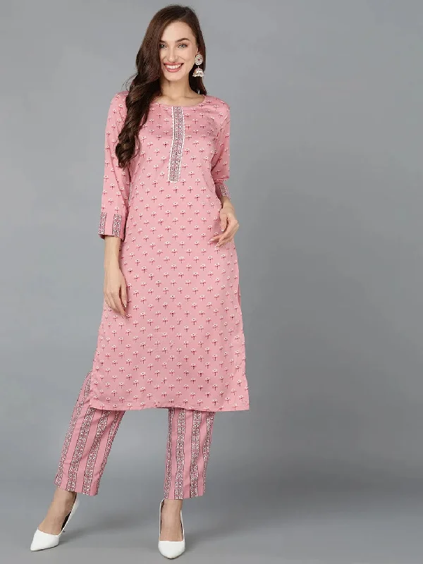 Ahika Women Poly Crepe Floral Printed Kurta-PKSET1024A_XS