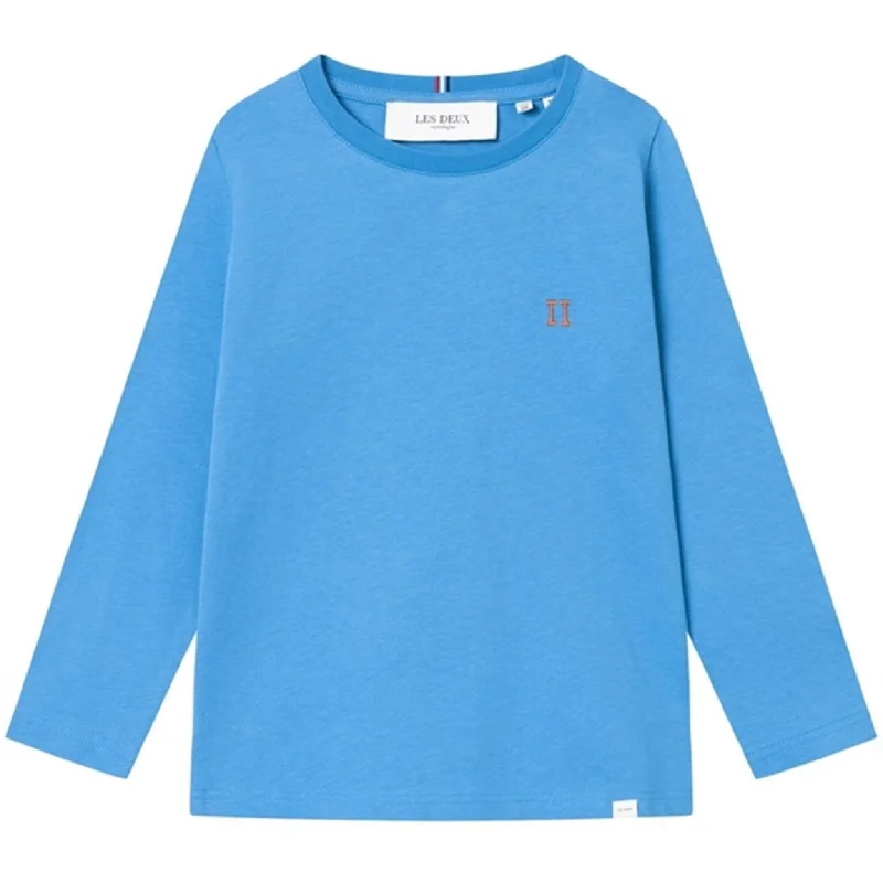 Les Deux Kids Washed Denim Blue/Orange Nørregaard Blouse