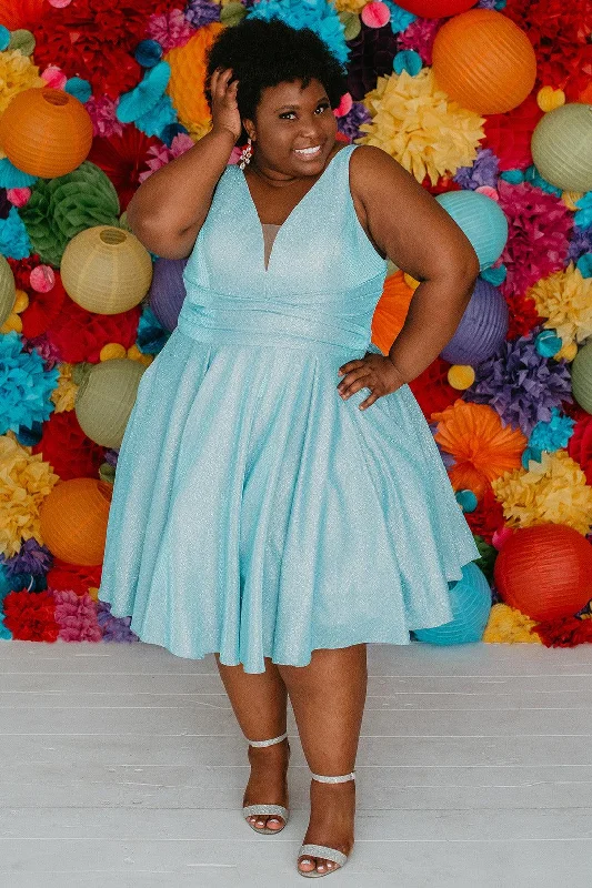 Sydneys Closet SC8117 Plus Size Homecoming Prom Short Dress