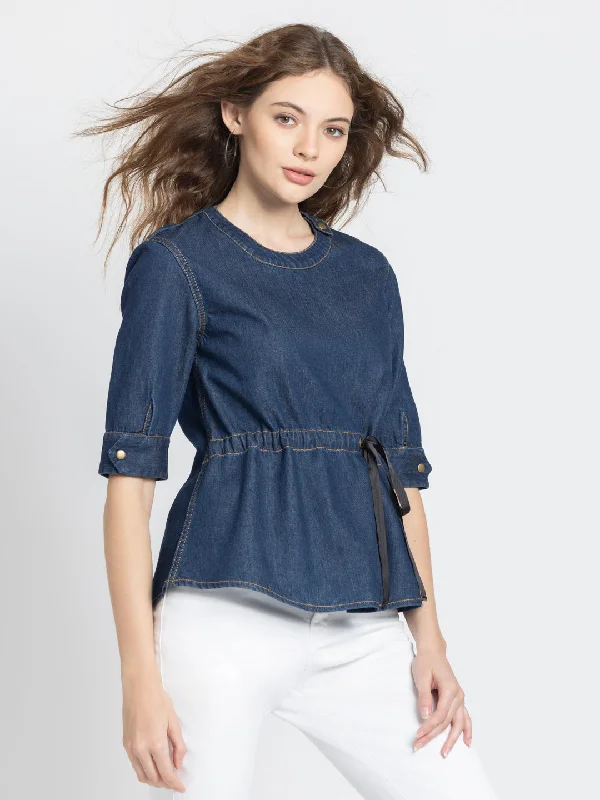 Meryl Denim Top