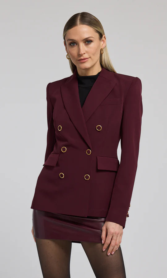 Arielle Crepe Blazer - Malbec