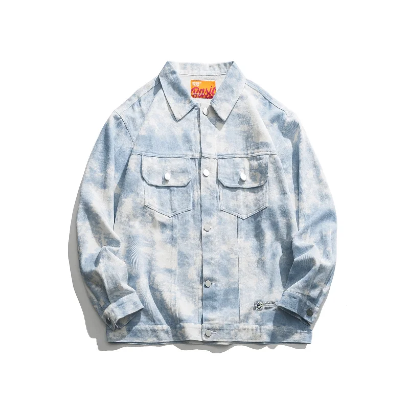 Japanese Spring Style Trendy Tie-Dye Denim