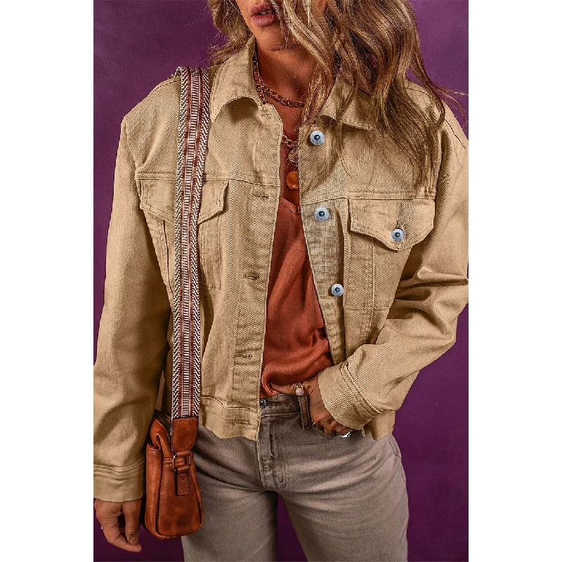 Stella Flap Pocket Metal Button Denim Jacket