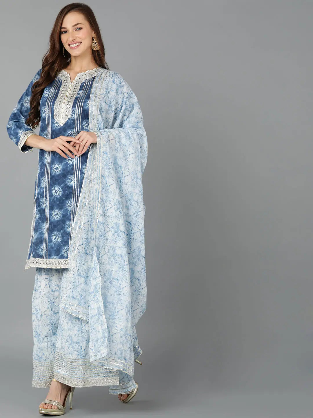 Ahika Women Cotton Dyed Ethnic Motifs Kurta