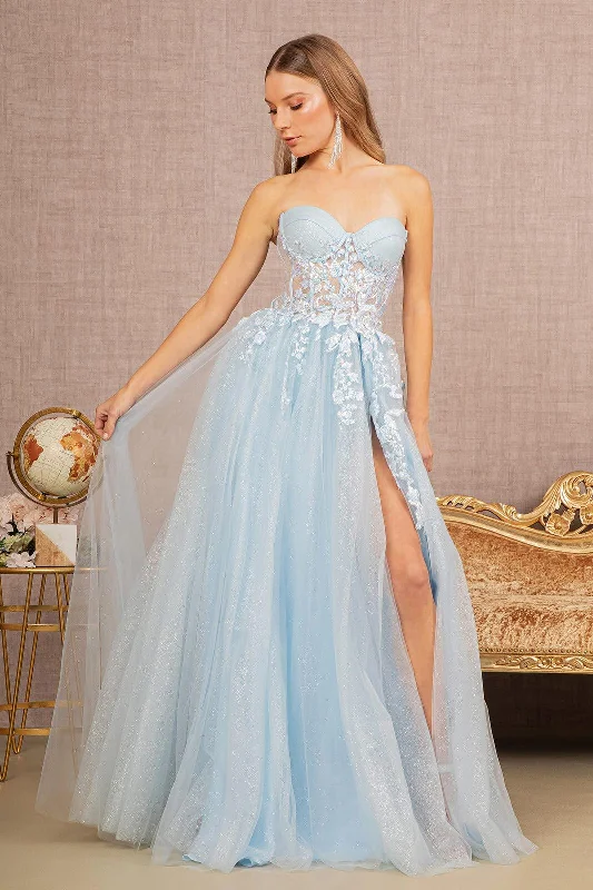 Prom Long Strapless Formal Dress