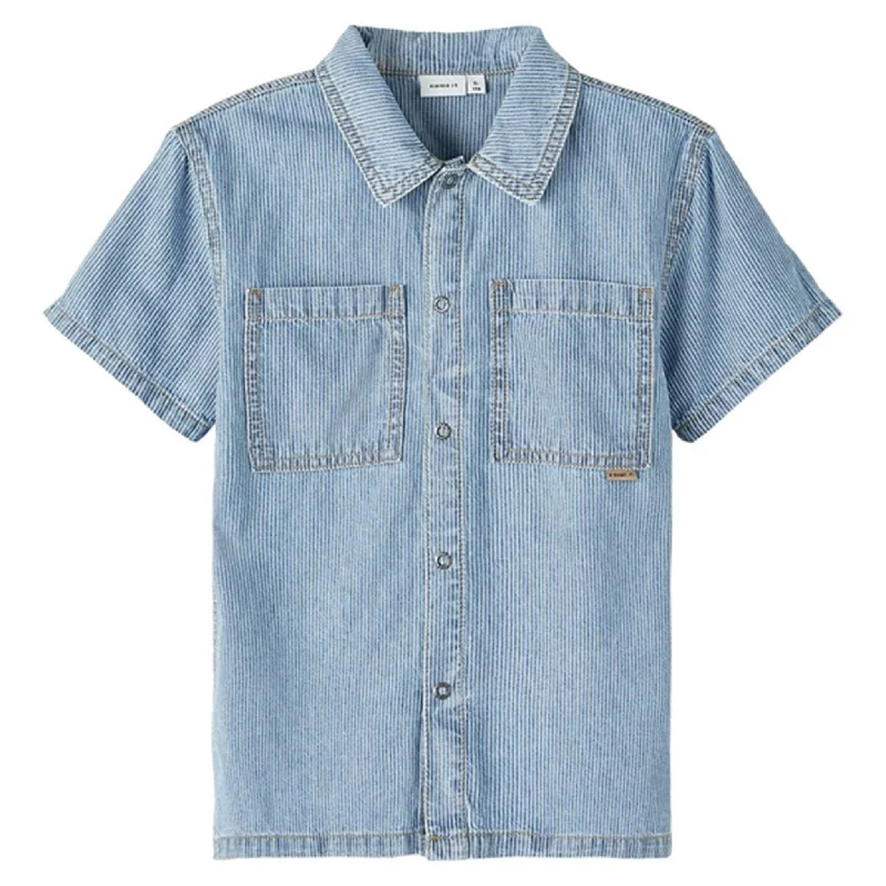 Name it Light Blue Denim Stripe Denim Shirt