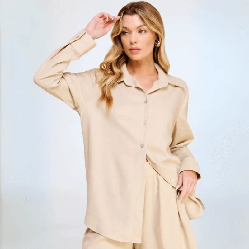 Amari Linen Long Sleeve Made in USA