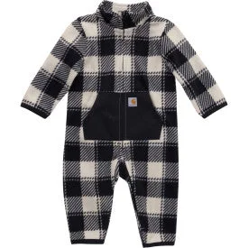 Infant Long Sleeve Printed Zip Front Coverall - Malt