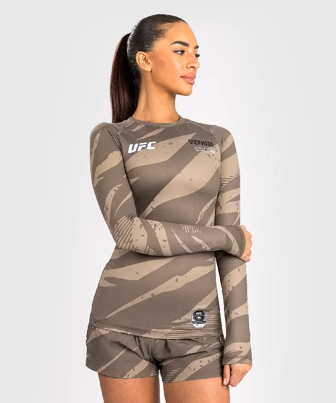 UFC Adrenaline by Venum Fight Week Women’s Performance Long Sleeve Rashguard - Desert Camo