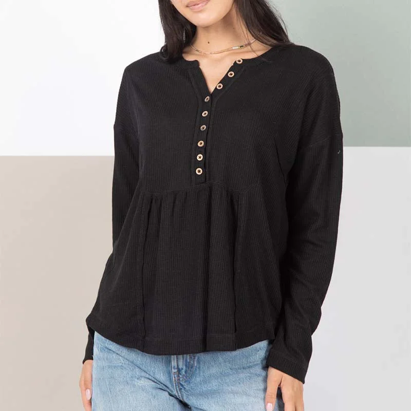 Babydoll Long Sleeve Henley