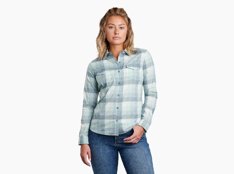 Women's Kamp Long Sleeve Flannal - Soft Jade