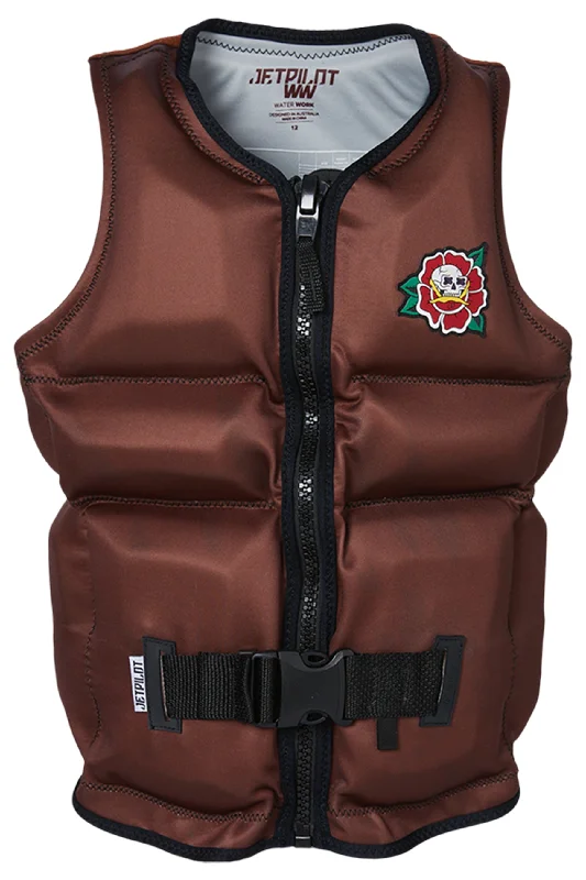 Jetpilot X1 Boys Youth Life Jacket - Coffee