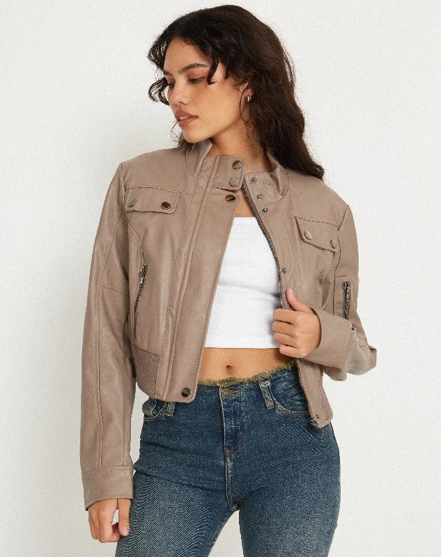 Loviana Jacket in PU Putty