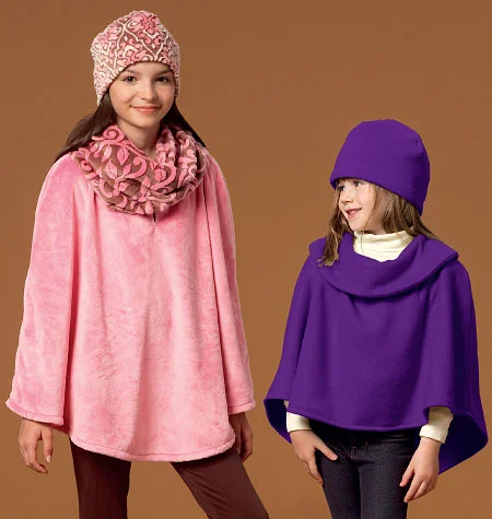 McCalls Child/Teen Poncho, Hat, Scarf M7012