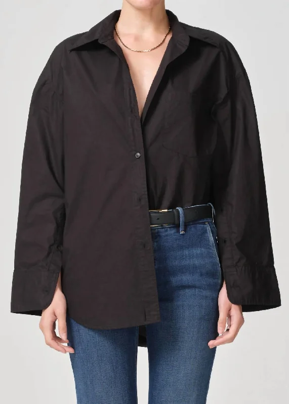 Cocoon Shirt In Black