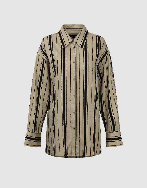 Striped Straight Loose Shirt