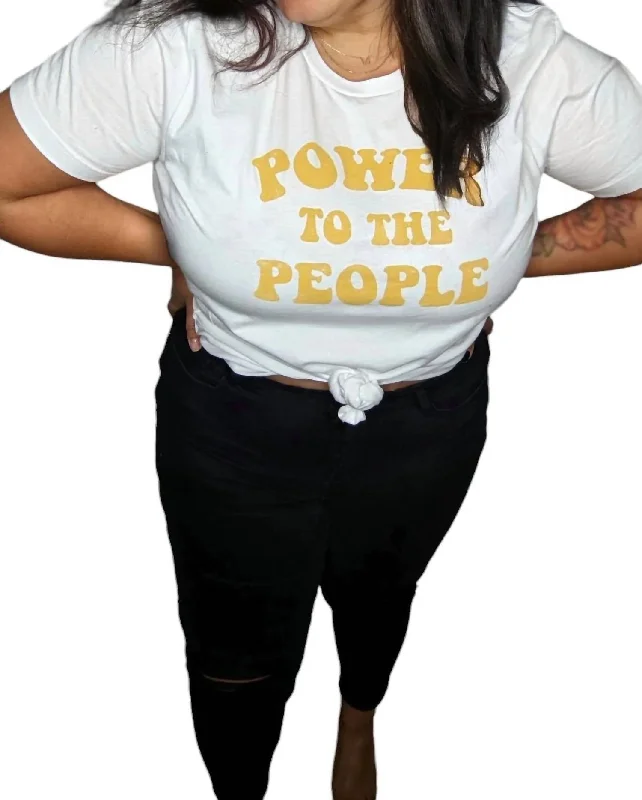 Power To The People Graphic T Shirt In White