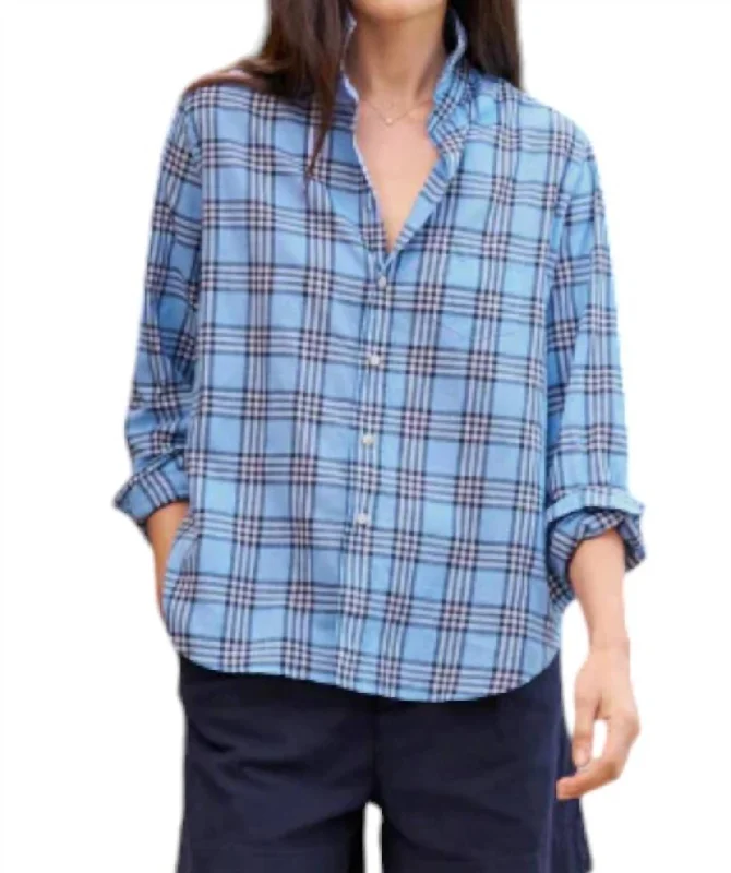 Relaxed Button-Up Shirt In Blue