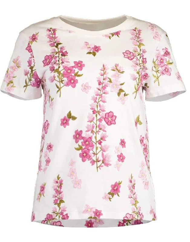 Ivory Short Sleeve Floral T-Shirt