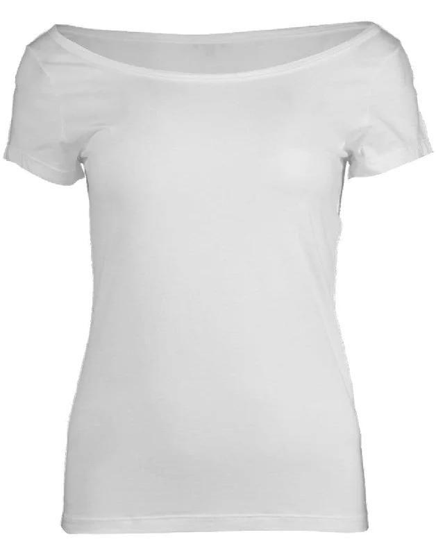 White Ballet Neck T-shirt