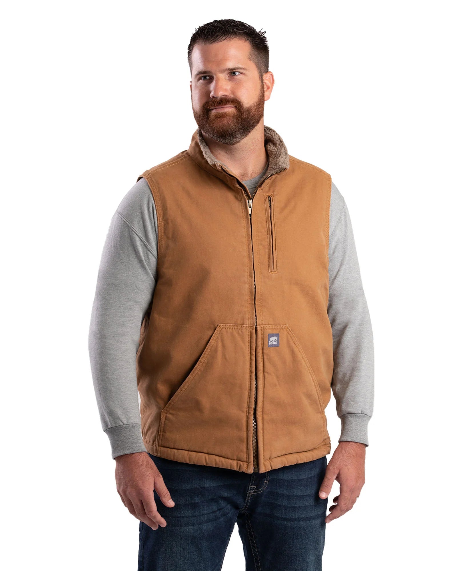 Duck 100% Cotton Sherpa Lined Vest - Classic Fit