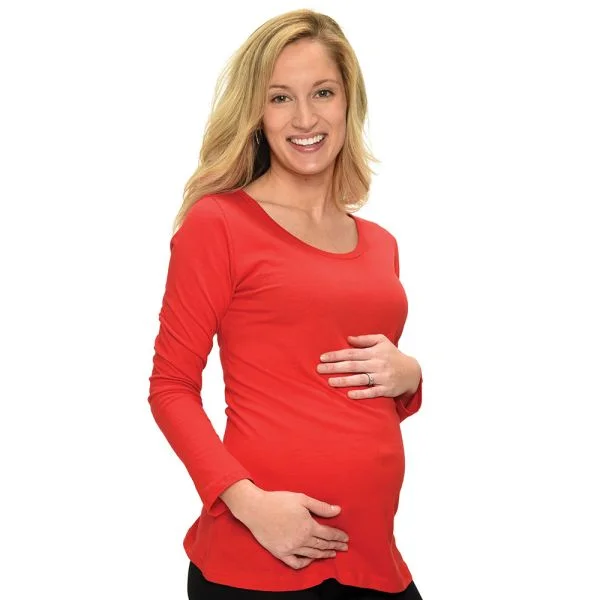 Maternity 100% Cotton Long Sleeve Tee