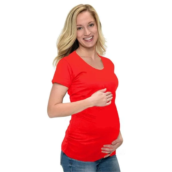 Maternity 100% Cotton Short Sleeve Tee