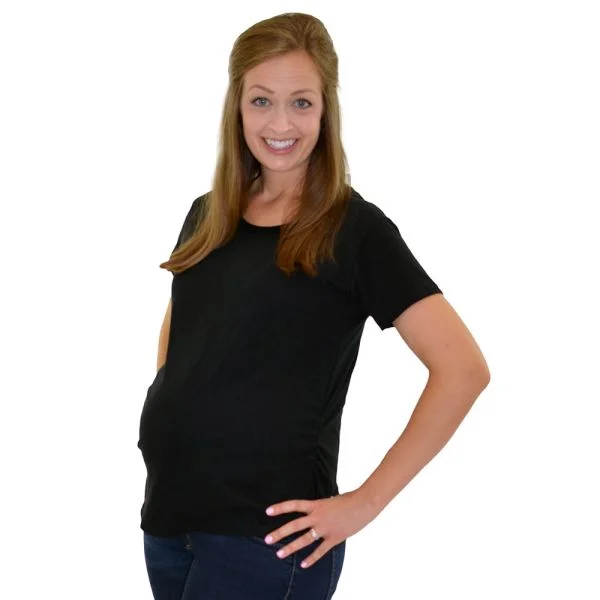 Maternity Poly/Cotton Blend Short Sleeve Tee