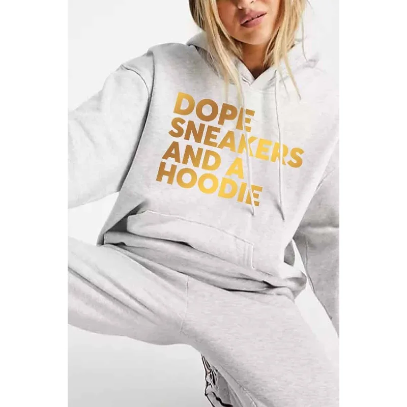 DOPE SNEAKERS AND A HOODIE FOIL GRAPHIC WOMEN HOODIE