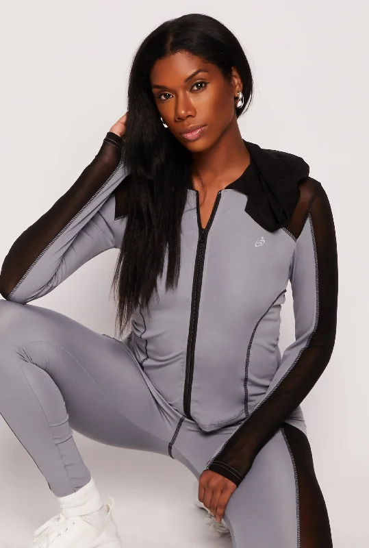 Mesh Insert Active Hoodie