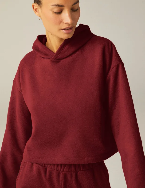 LuxeFleece Happiness Cropped Hoodie