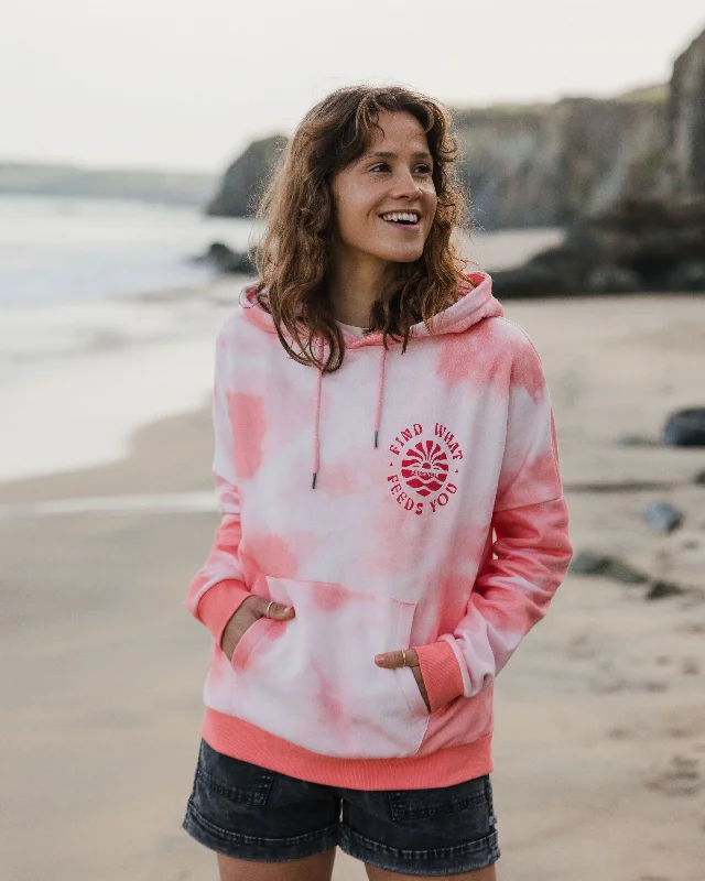 Rediscover Printed Hoodie - Tie Dye Shell Pink