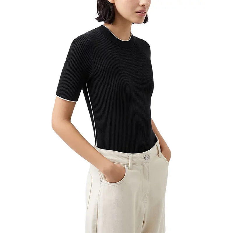 Women's Mozza Short Sleeve Jumper - Blackout