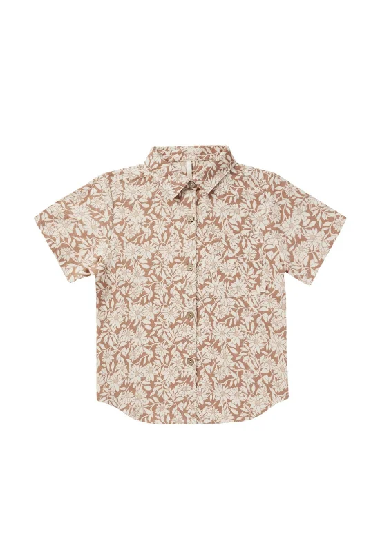 The Collared Short Sleeve Shirt by Rylee + Cru - Plumeria - KIDS