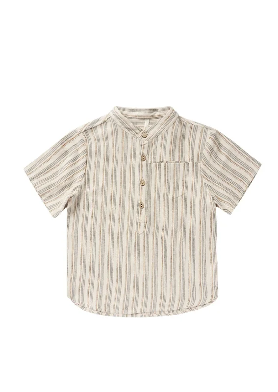 The Mason Short Sleeve Shirt by Rylee + Cru - Nautical Stripe - BABY