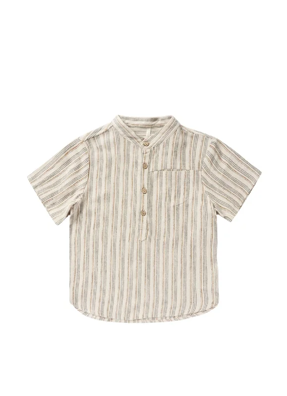 The Mason Short Sleeve Shirt by Rylee + Cru - Nautical Stripe - KIDS