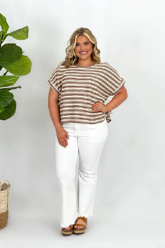 Coco Striped Short Sleeve Round Neck Top *FINAL SALE*