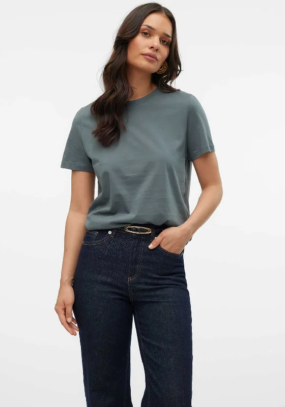 Vero Moda Paulina Short Sleeve T Shirt, Green