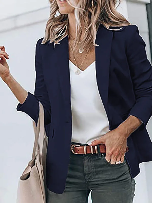 Versatile Women's Notch Lapel Blazer: Casual to Office Wear